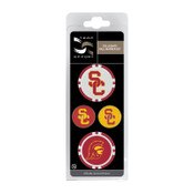 USC Trojans SC Interlock Ball Marker Set of Four